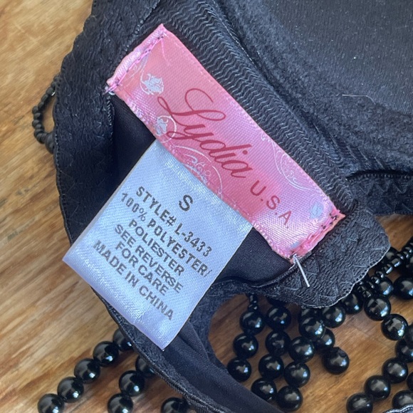 SOLD-SEXY FESTIVAL BRA TOP Embellished Beads & Crystal Fringed Adjustable Straps - Picture 10 of 10